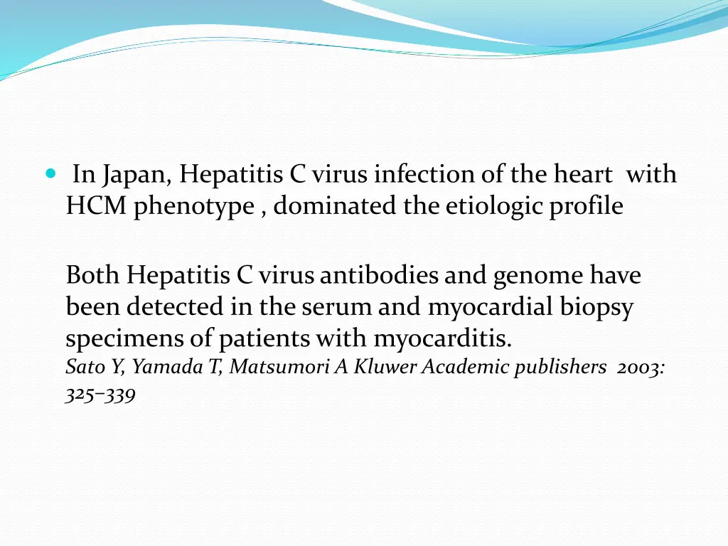 in japan hepatitis c virus infection of the heart