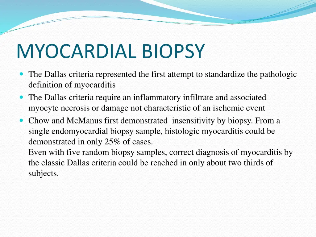 myocardial biopsy