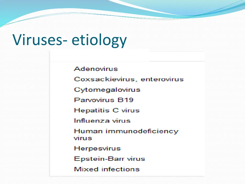 viruses etiology