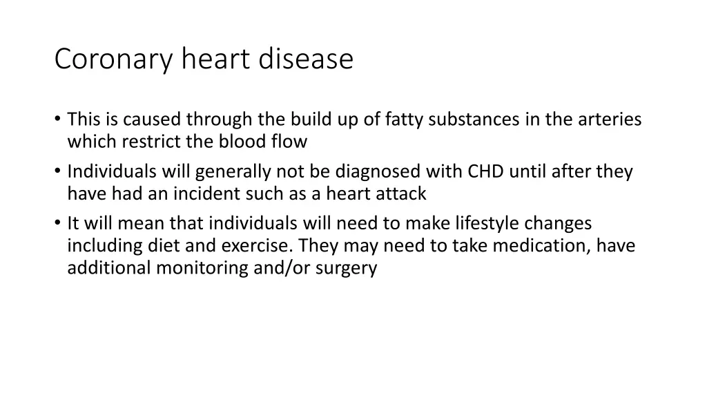 coronary heart disease