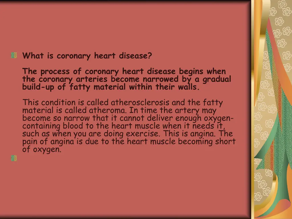 what is coronary heart disease