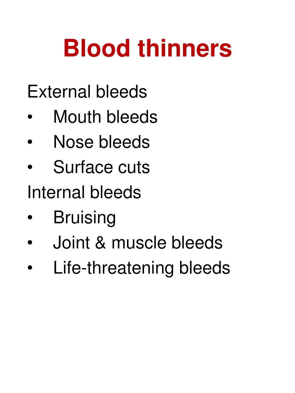 blood thinners