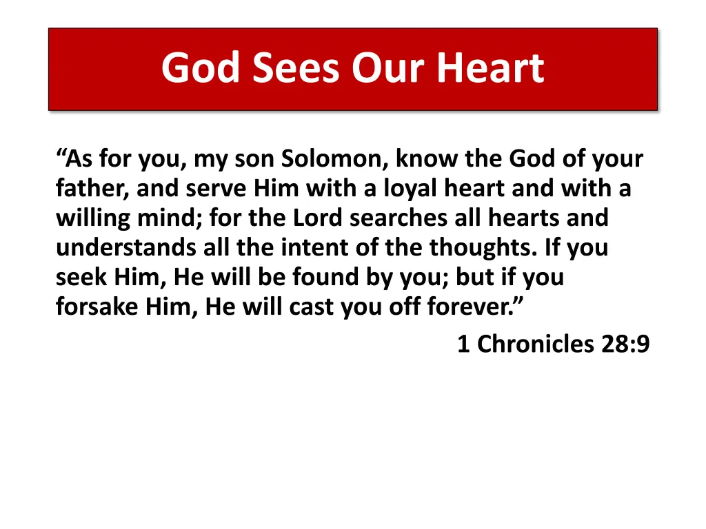 god sees our heart 5