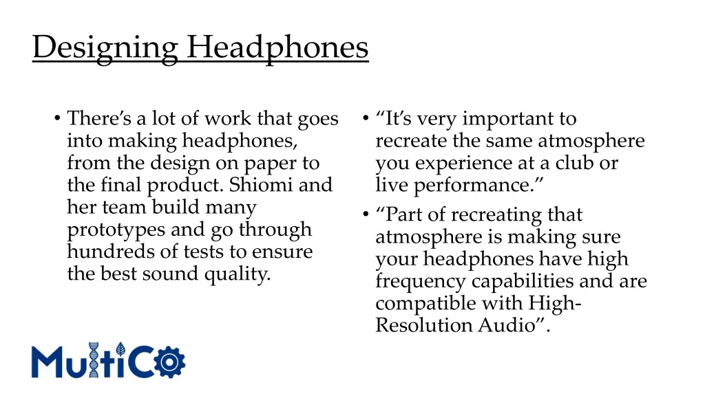 designing headphones