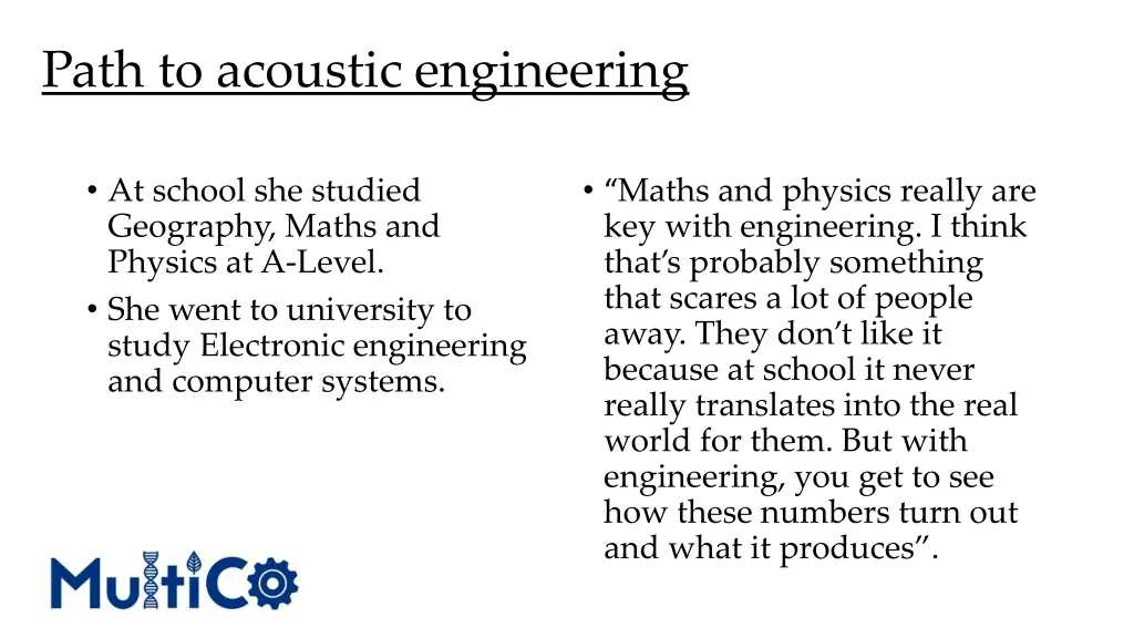 path to acoustic engineering