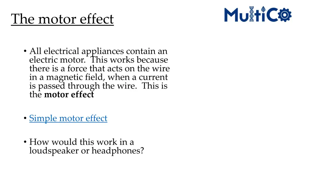 the motor effect