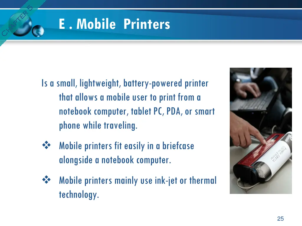 e mobile printers