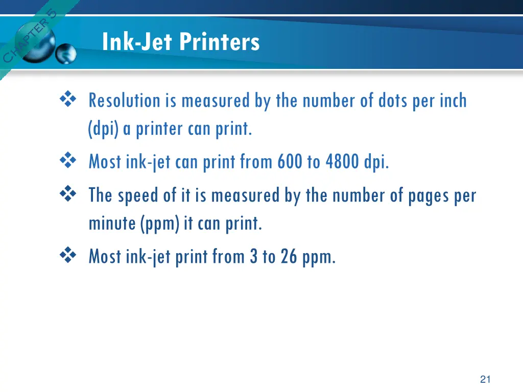 ink jet printers