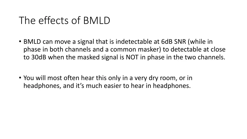 the effects of bmld