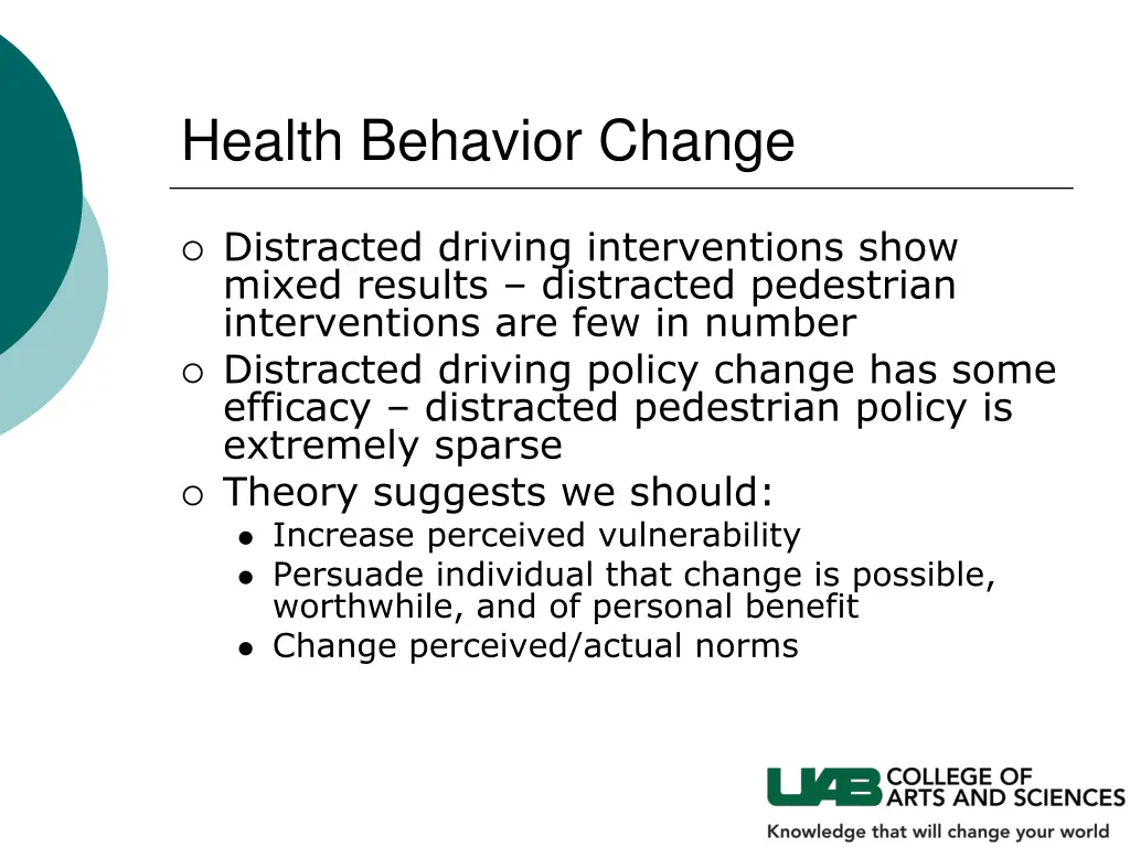 health behavior change