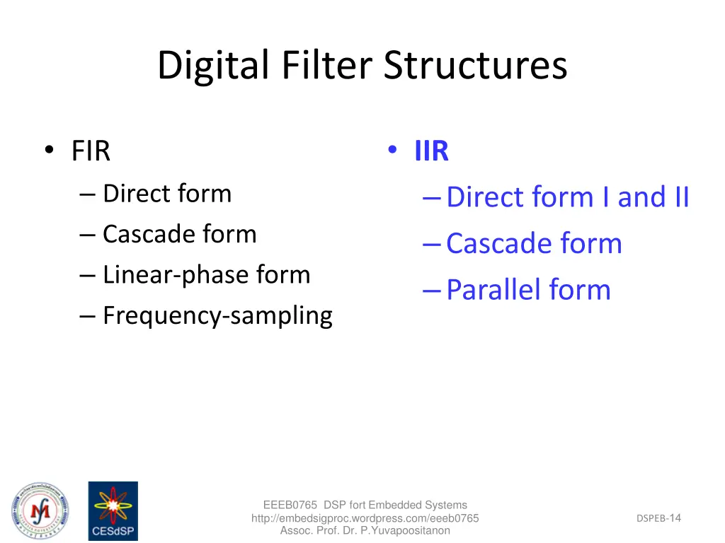 digital filter structures