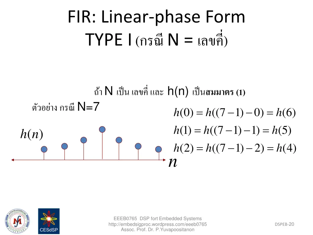 fir linear phase form type i n