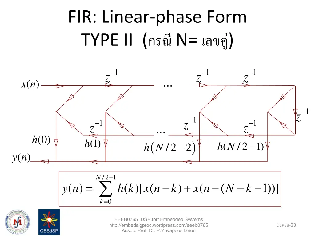 fir linear phase form type ii n 1