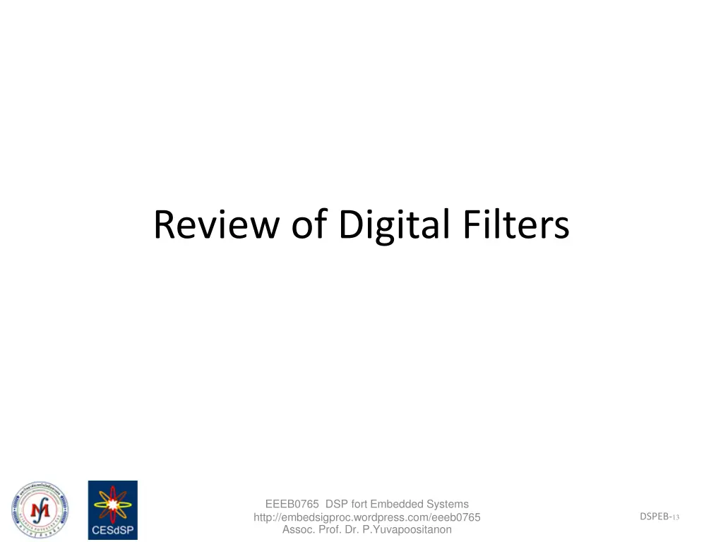 review of digital filters