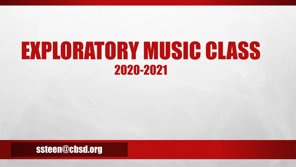 exploratory music class 2020 2021