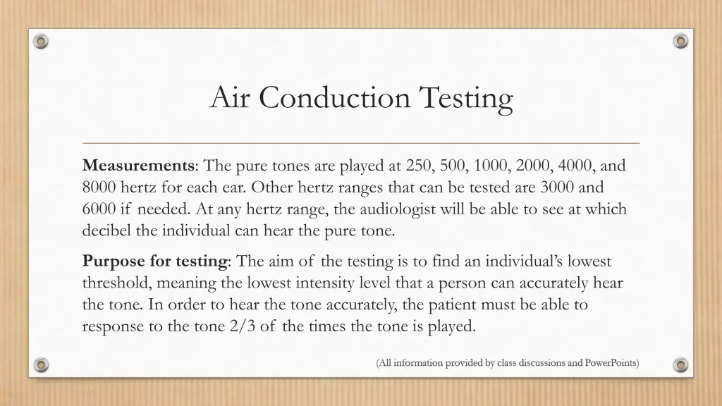 air conduction testing 1