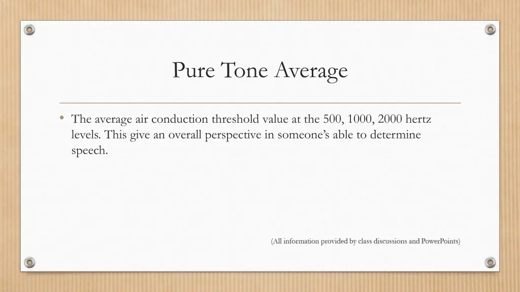 pure tone average