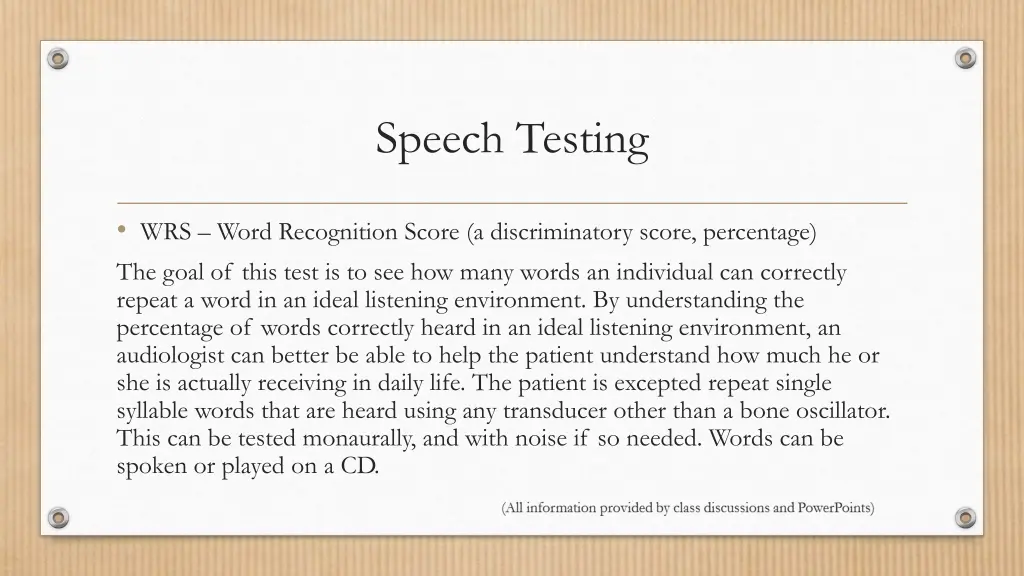 speech testing 1