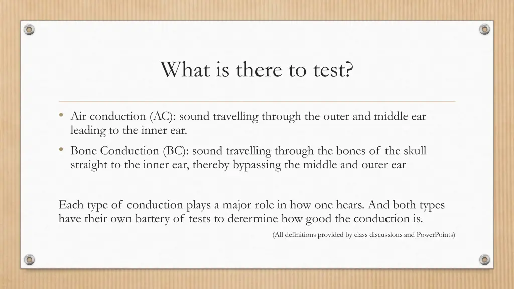 what is there to test