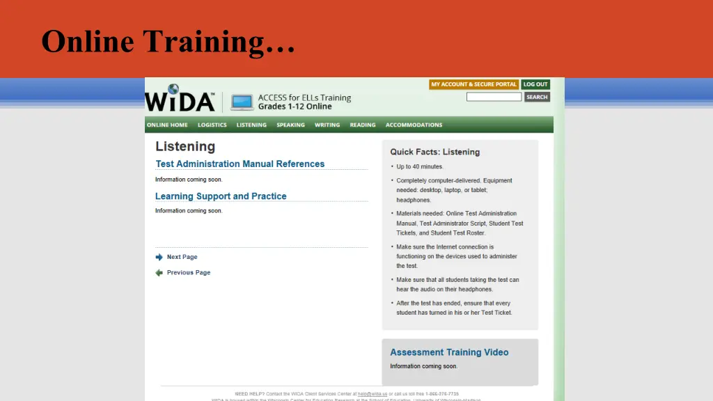 online training 1