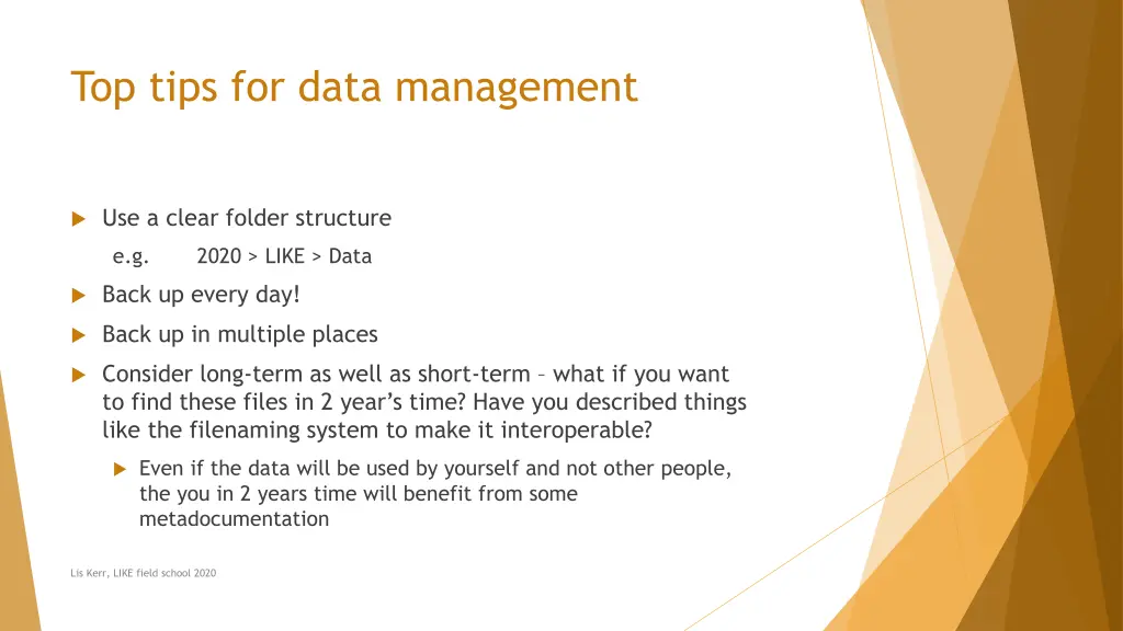 top tips for data management