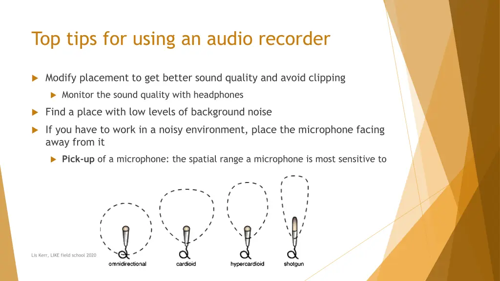 top tips for using an audio recorder