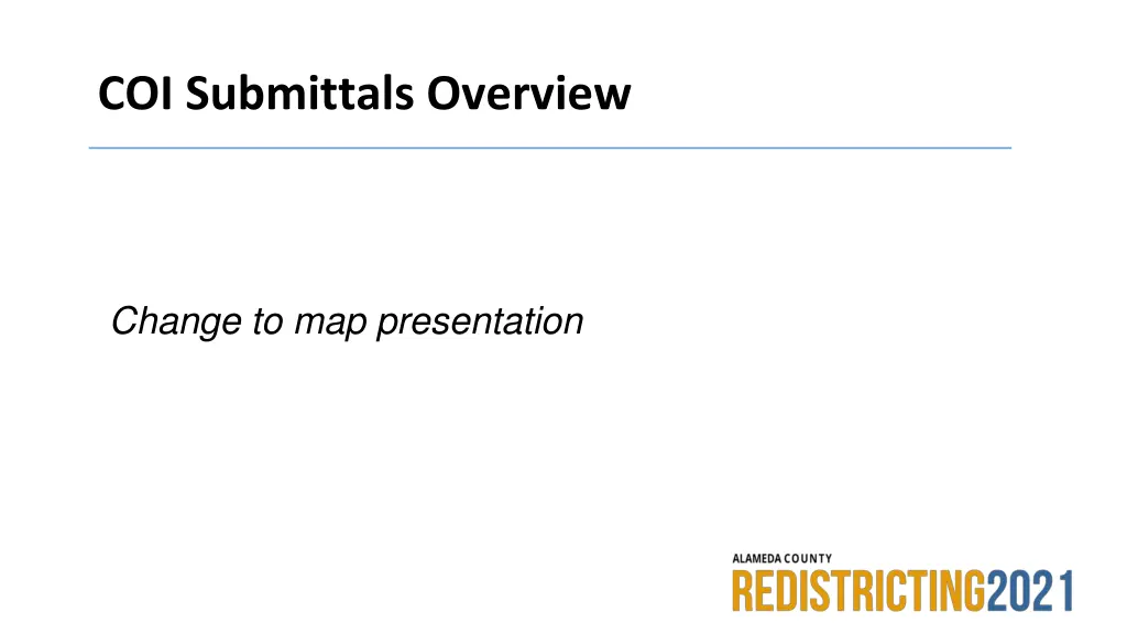 coi submittals overview