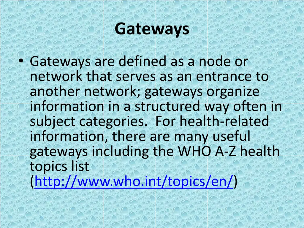 gateways