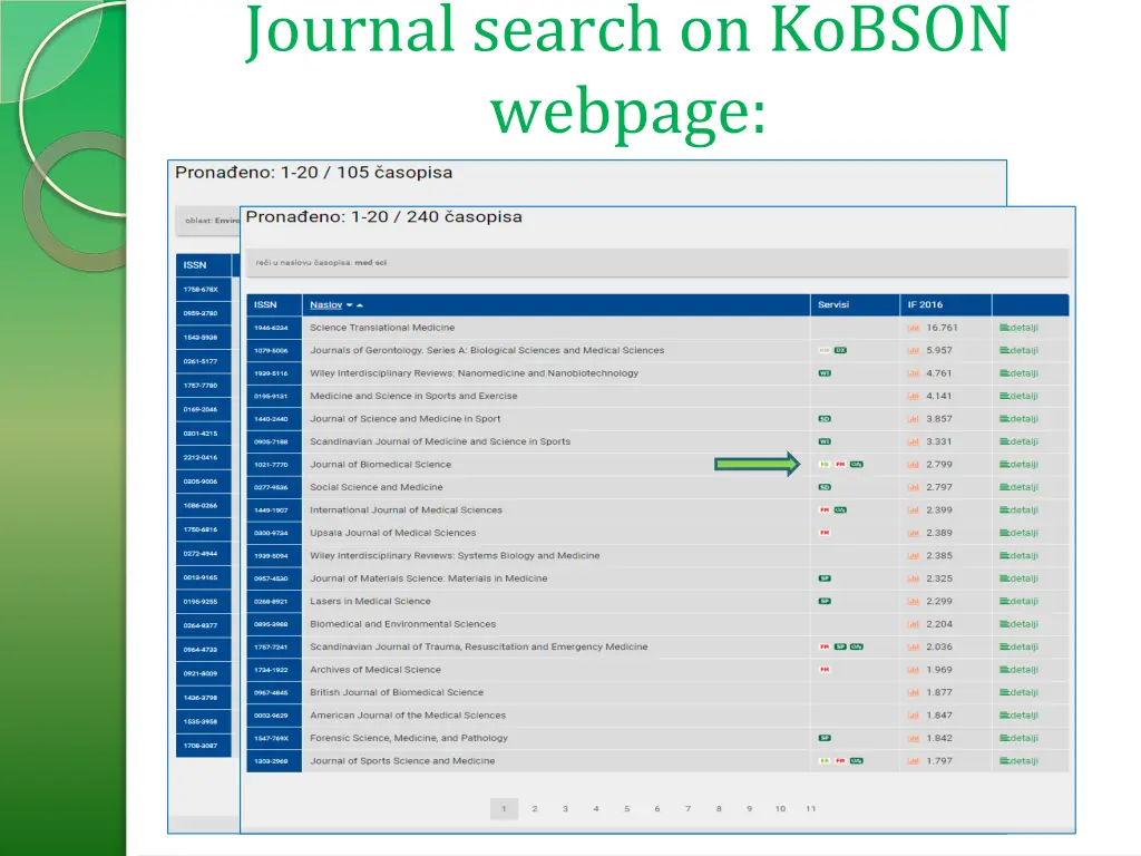 journal search on kobson webpage 1