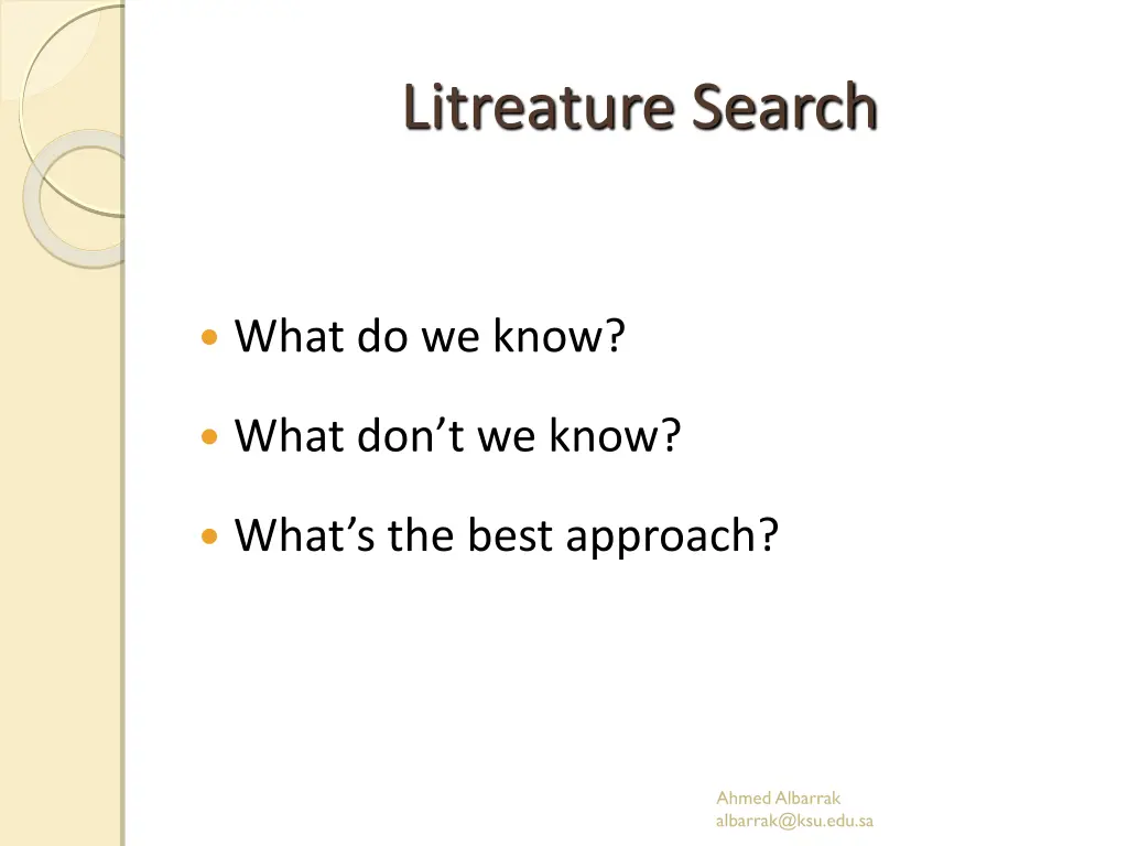 litreature search 1