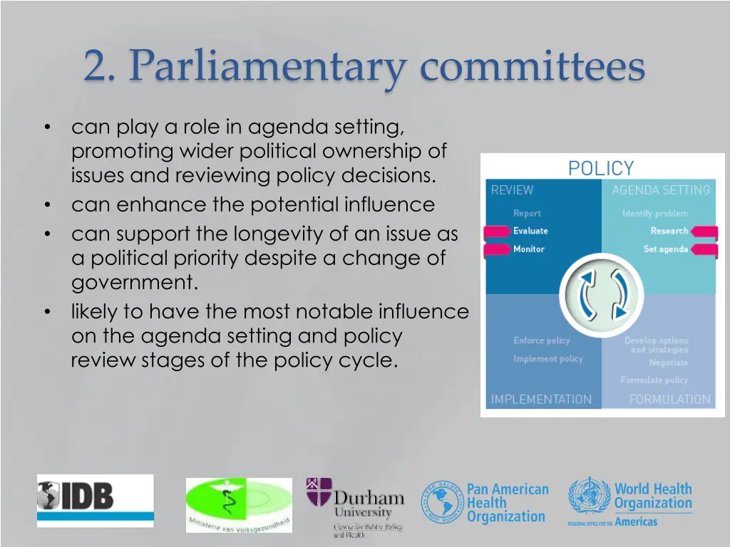 2 parliamentary committees