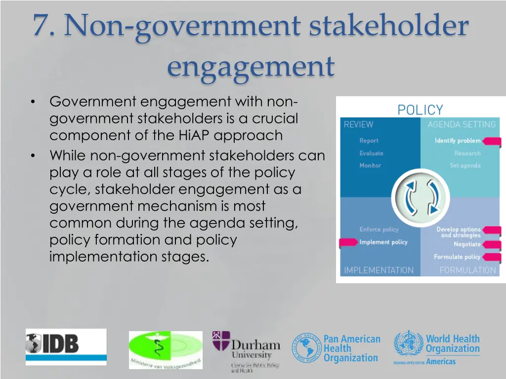 7 non government stakeholder engagement