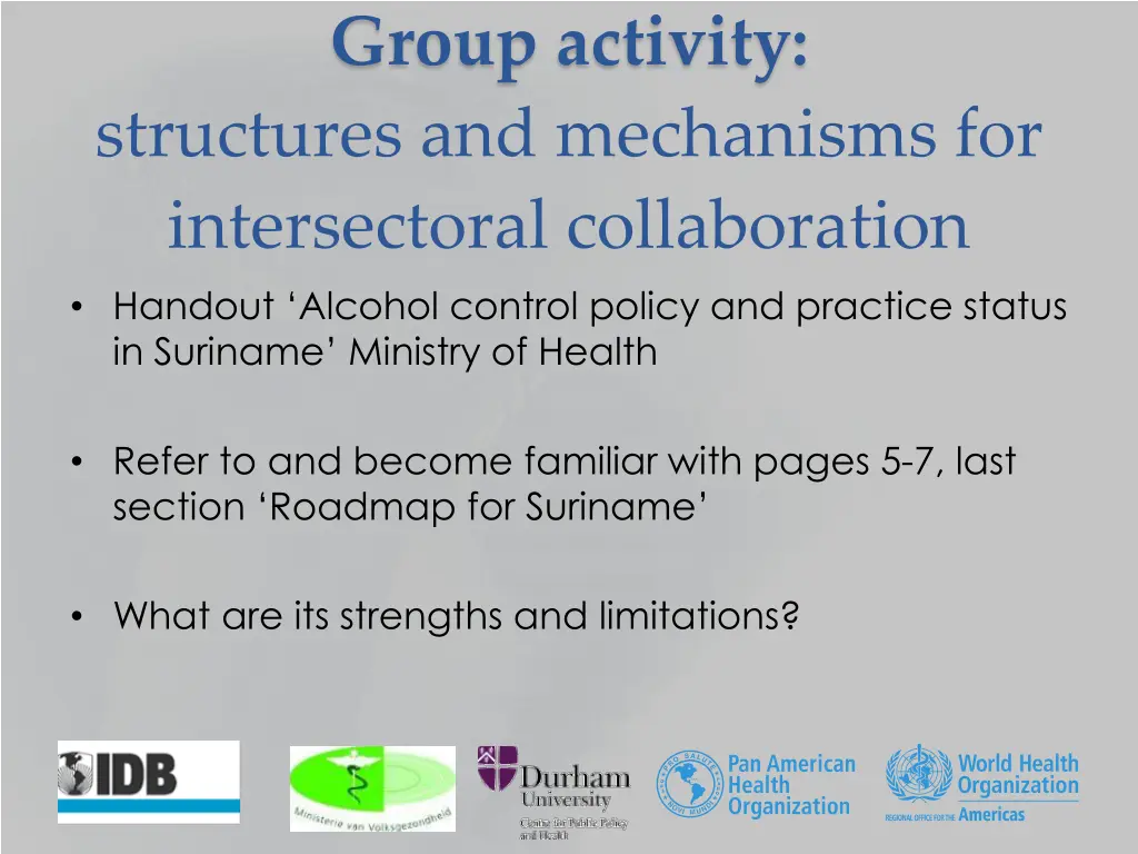 group activity structures and mechanisms