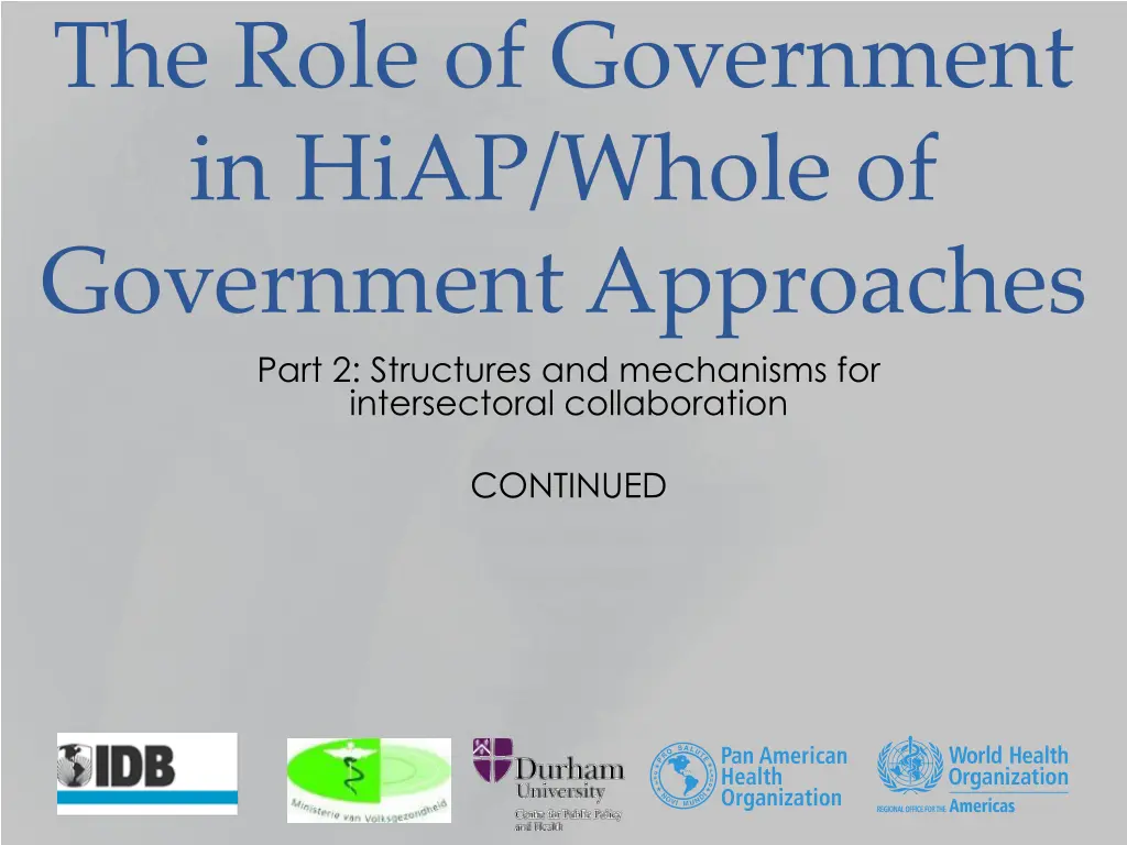 the role of government in hiap whole 3