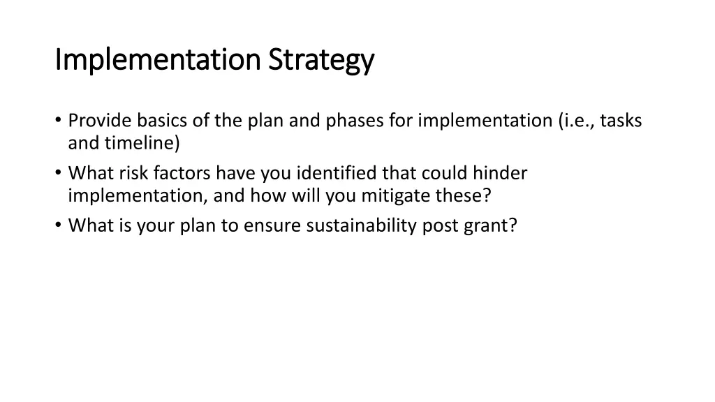 implementation strategy implementation strategy