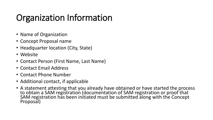 organization information organization information