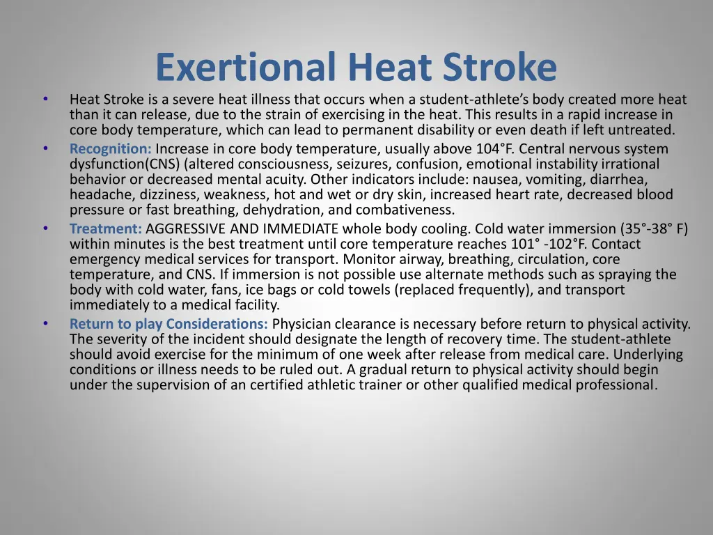 exertional heat stroke heat stroke is a severe