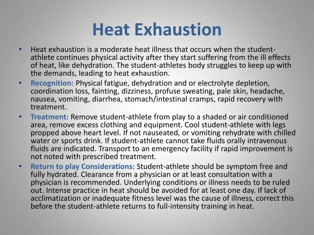 heat exhaustion