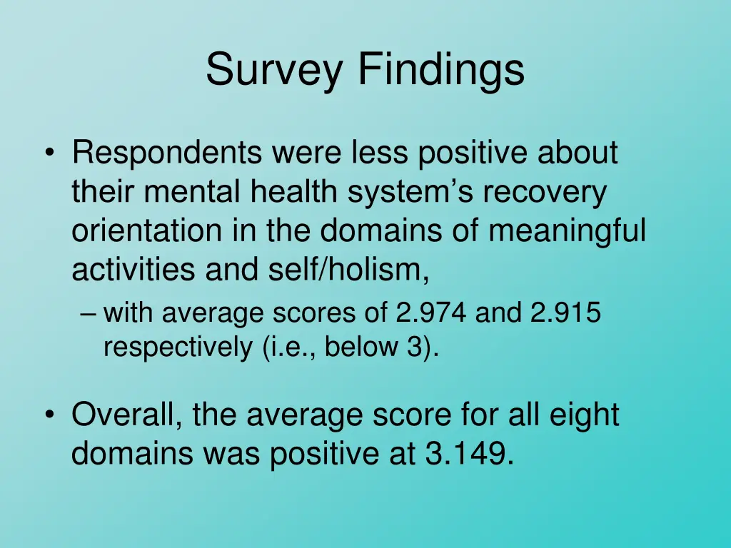 survey findings 2