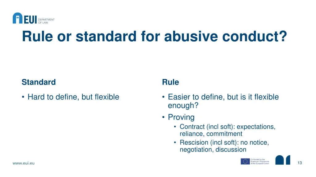 rule or standard for abusive conduct