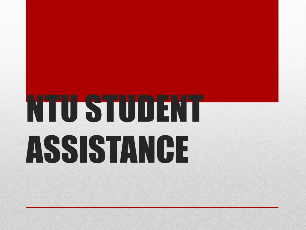 ntu student assistance