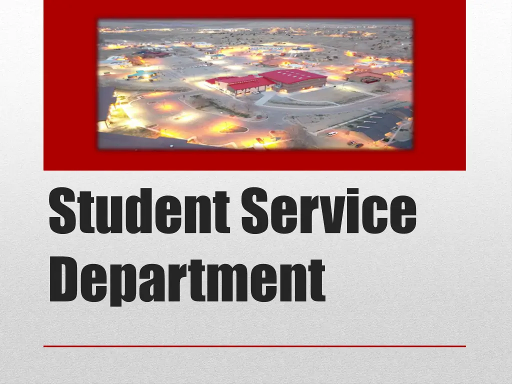 student service department