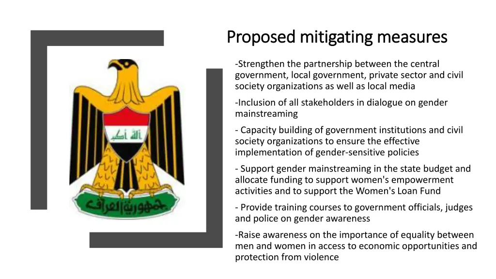 proposed mitigating measures proposed mitigating