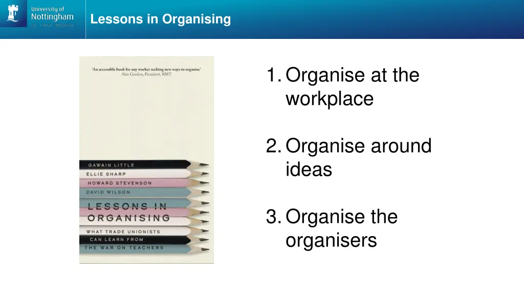 lessons in organising 1