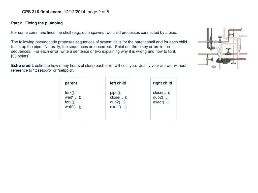 cps 310 final exam 12 12 2014 page 2 of 8