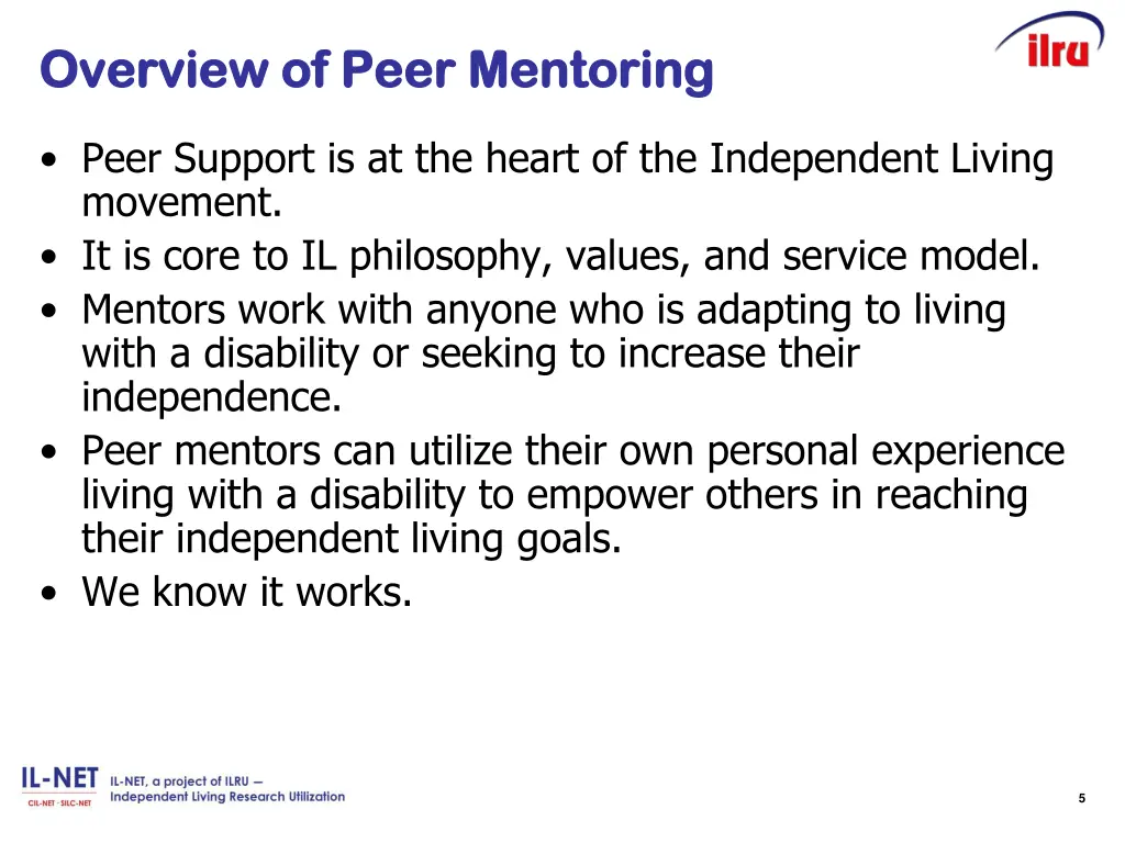 overview of peer overview of peer mentoring