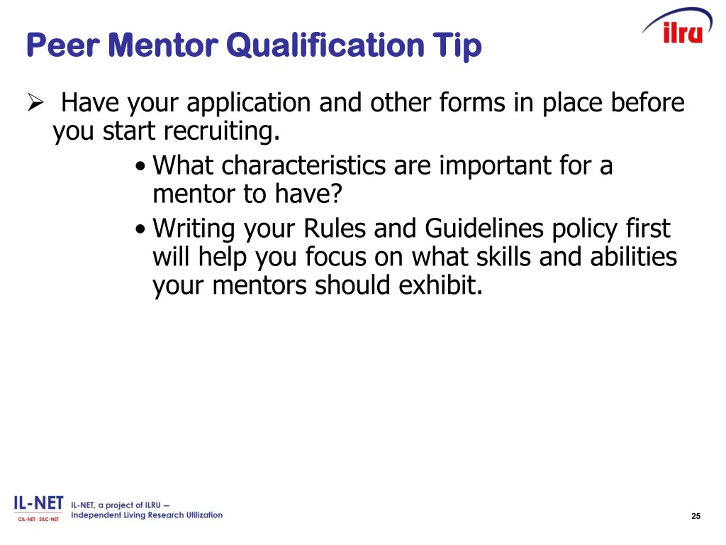 peer mentor qualification tip peer mentor