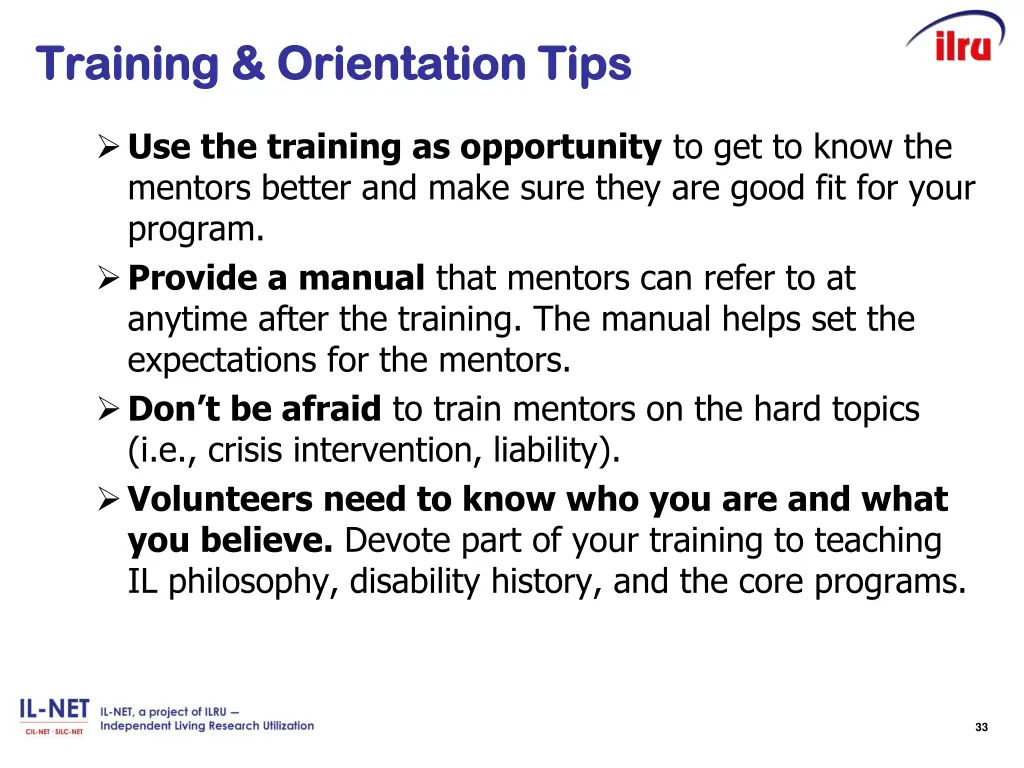 training orientation tips training orientation