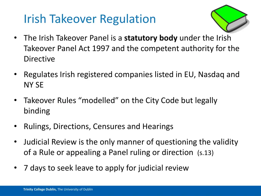 irish takeover regulation