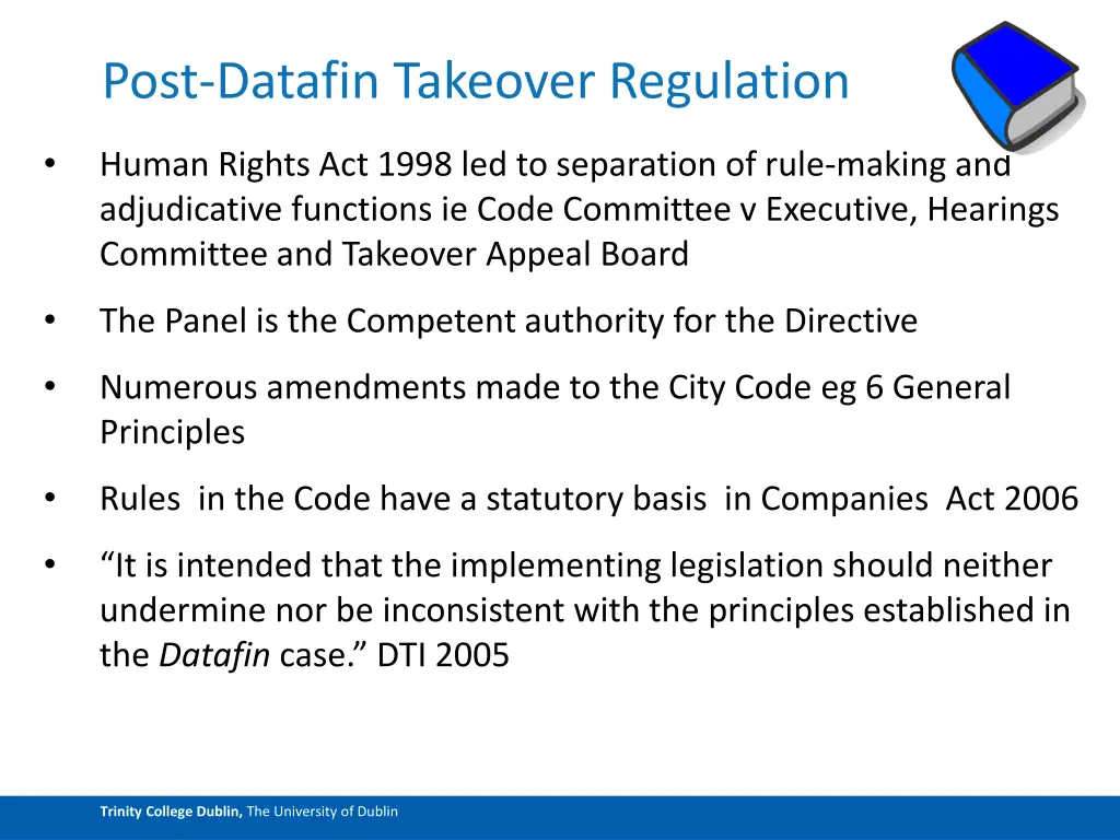 post datafin takeover regulation